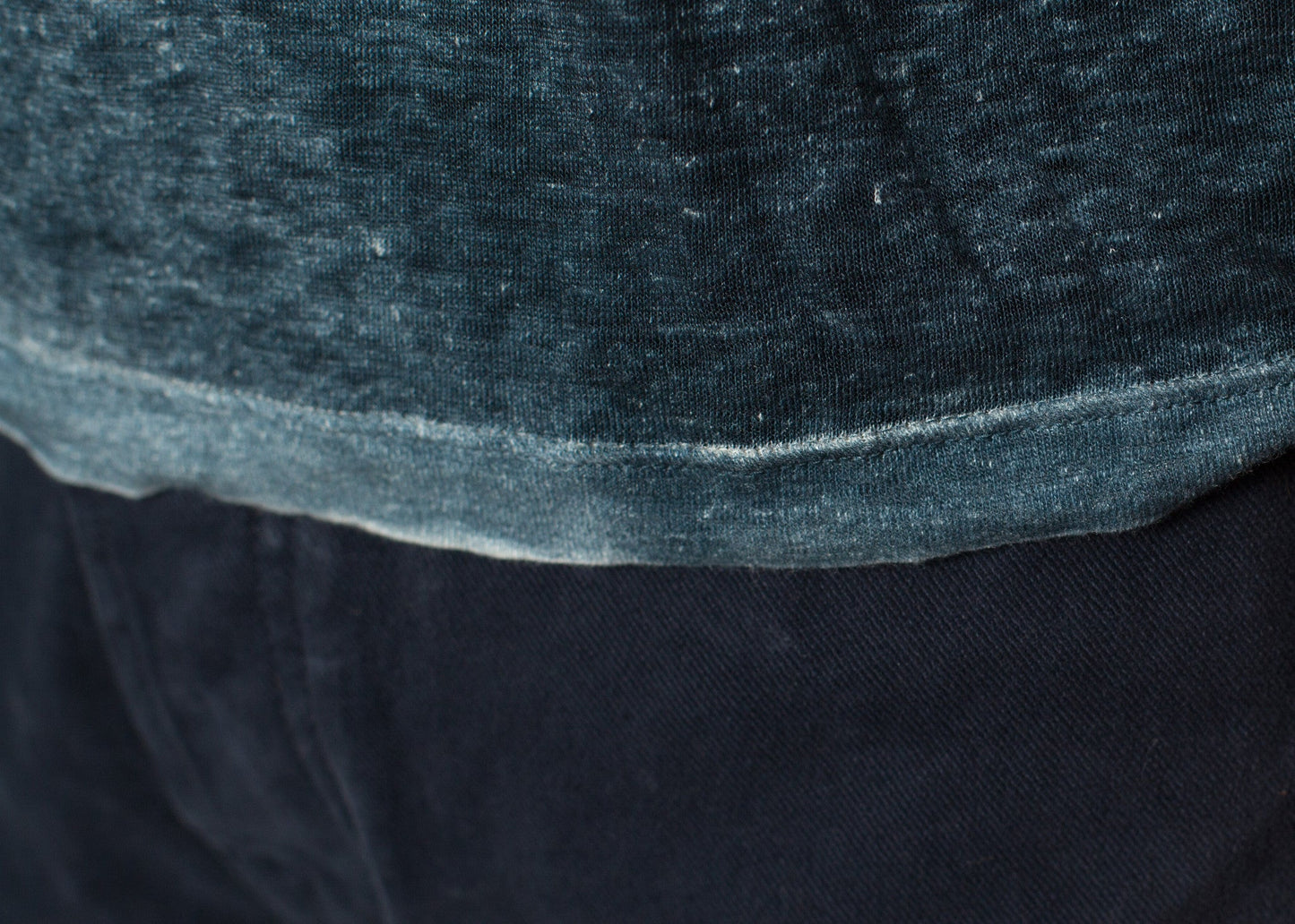 T-shirt mélangé bleu marine/noir