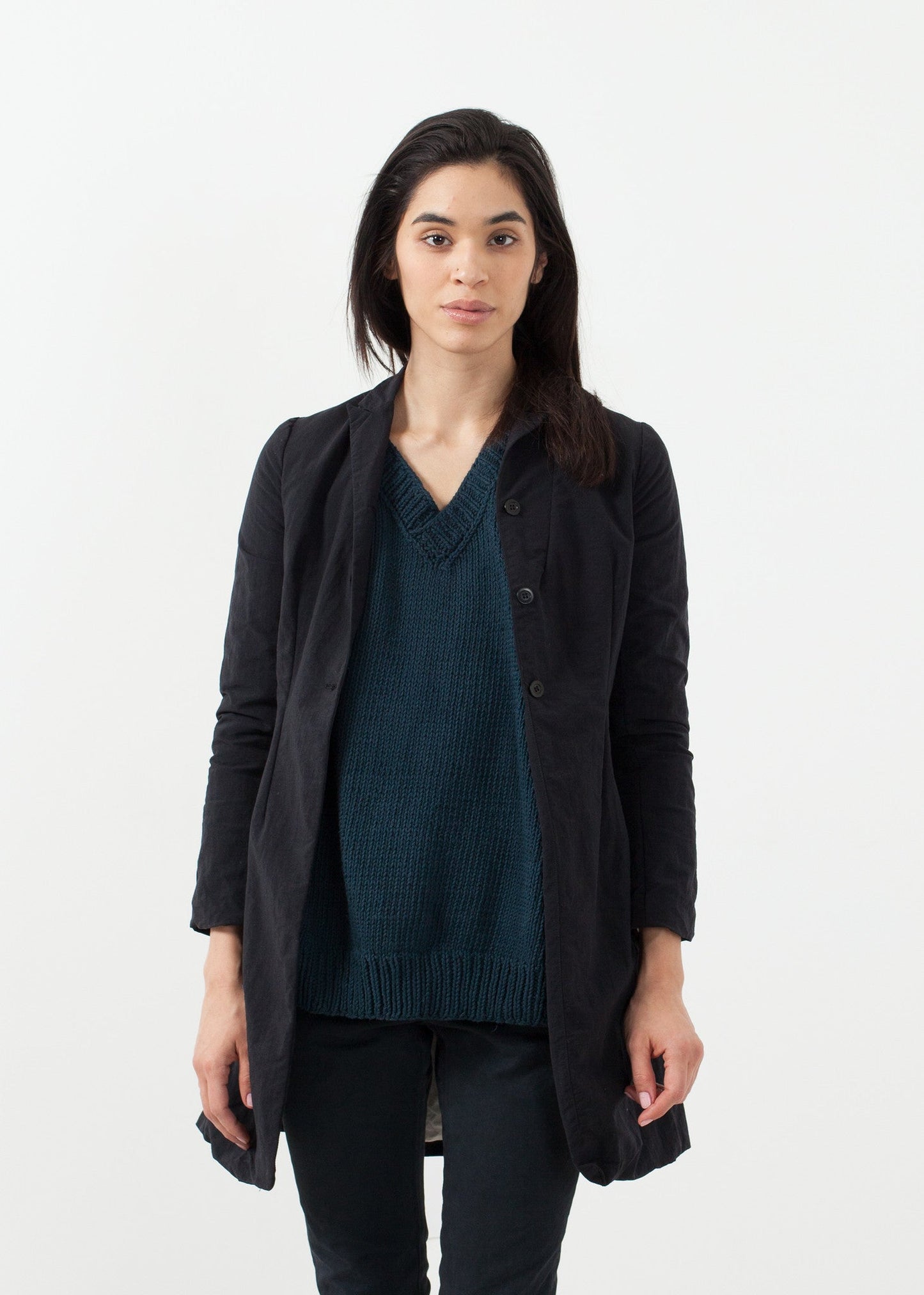 Veste longue en nylon