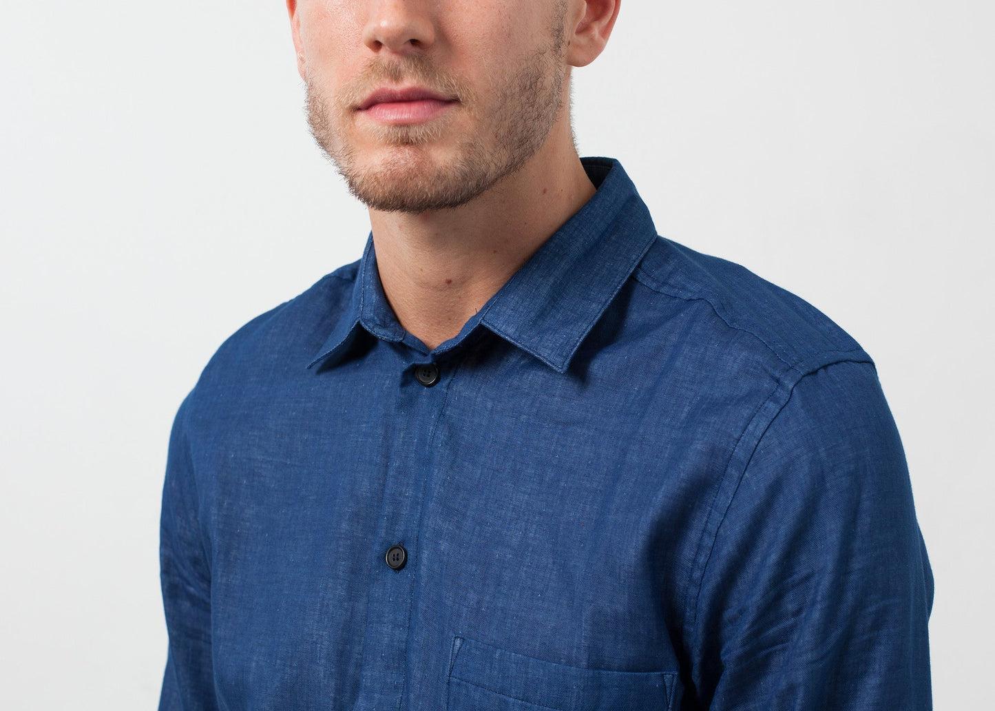 Chemise indigo décontractée