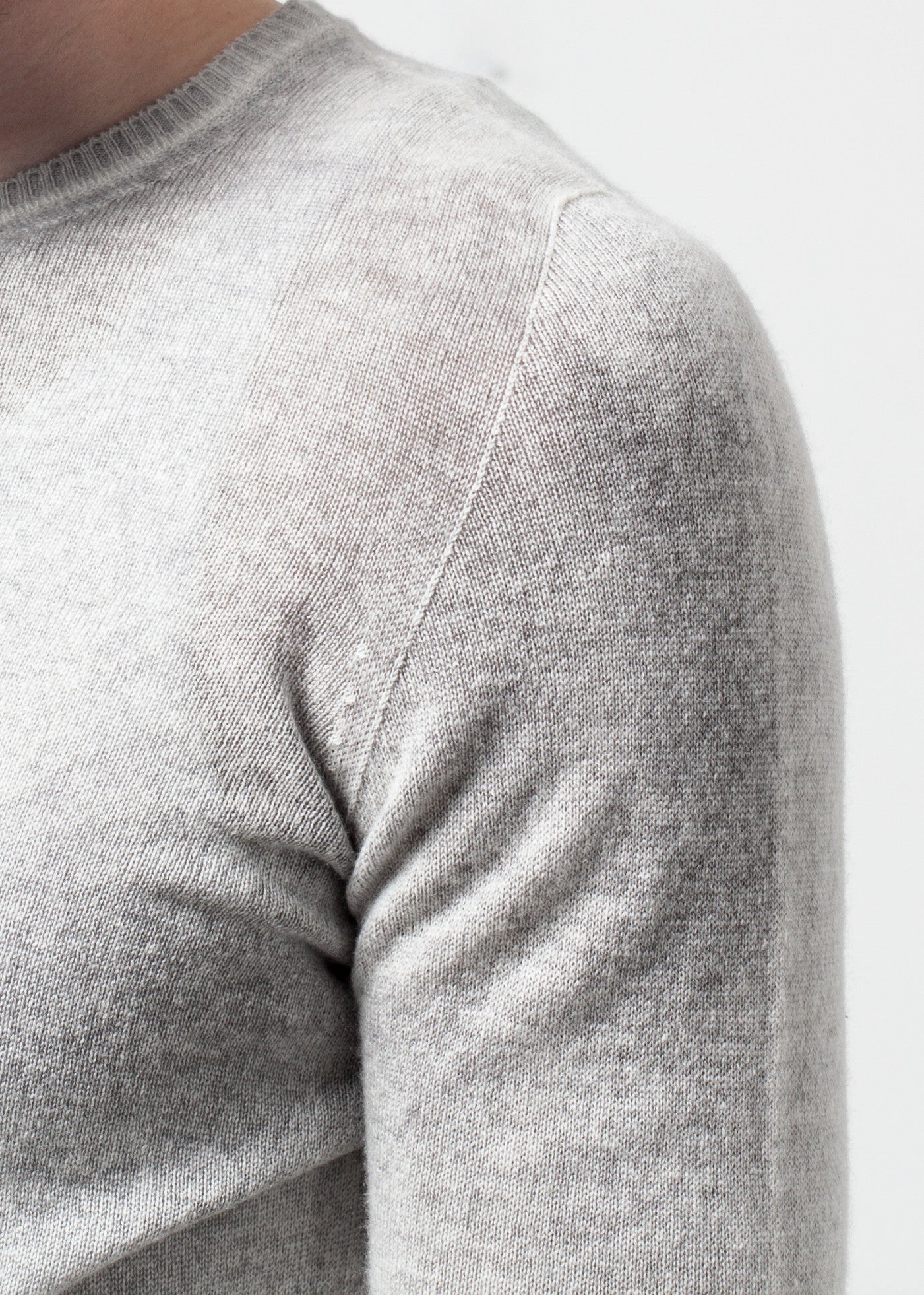 Pull ras du cou en cachemire chiné