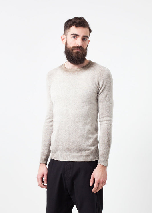 Pull ras du cou en cachemire chiné