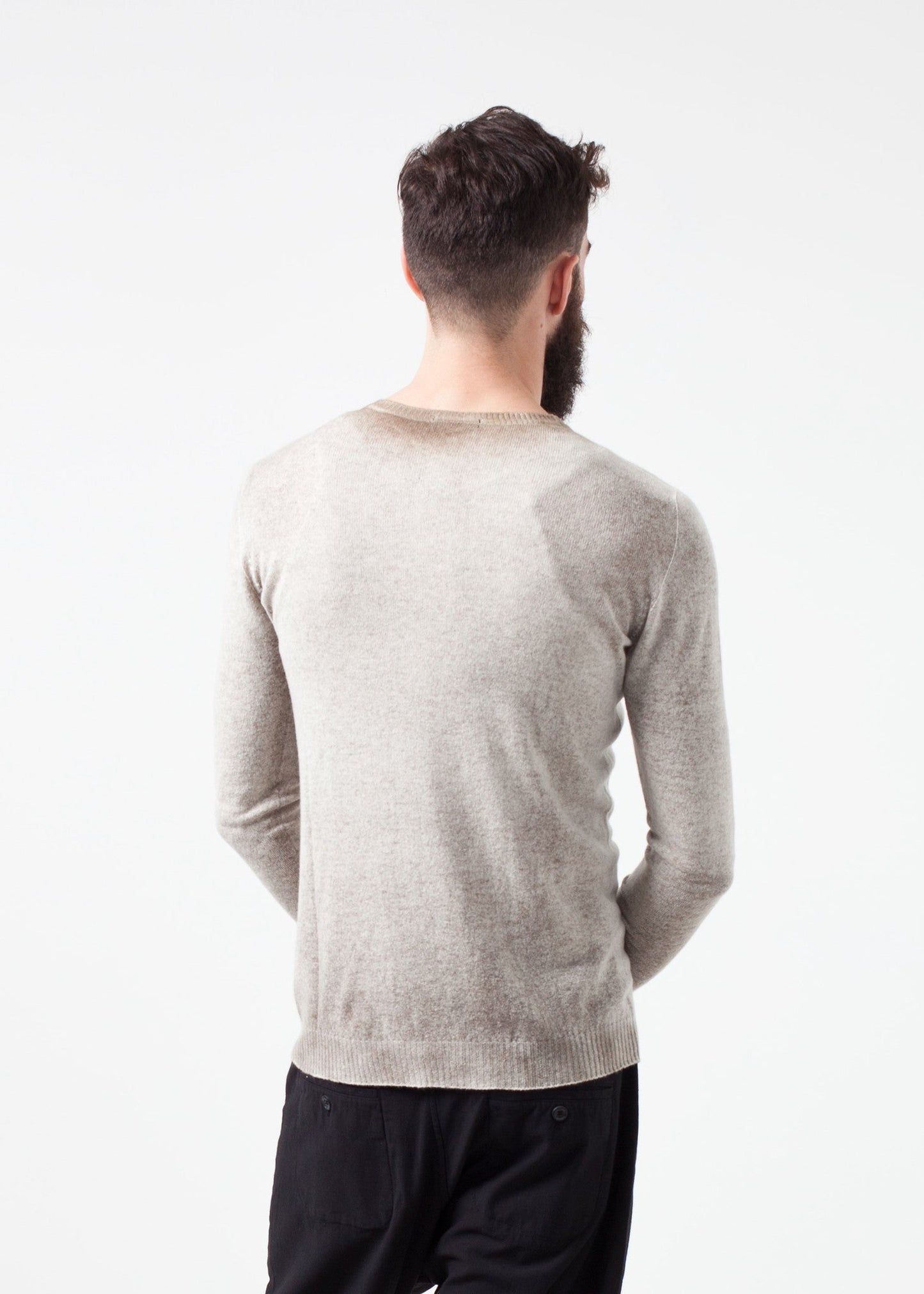 Pull ras du cou en cachemire chiné