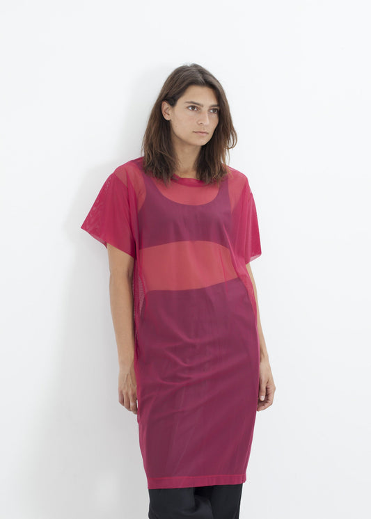 Robe en maille rose