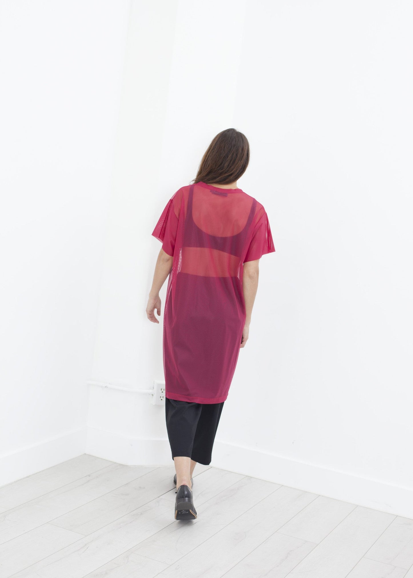 Robe en maille rose