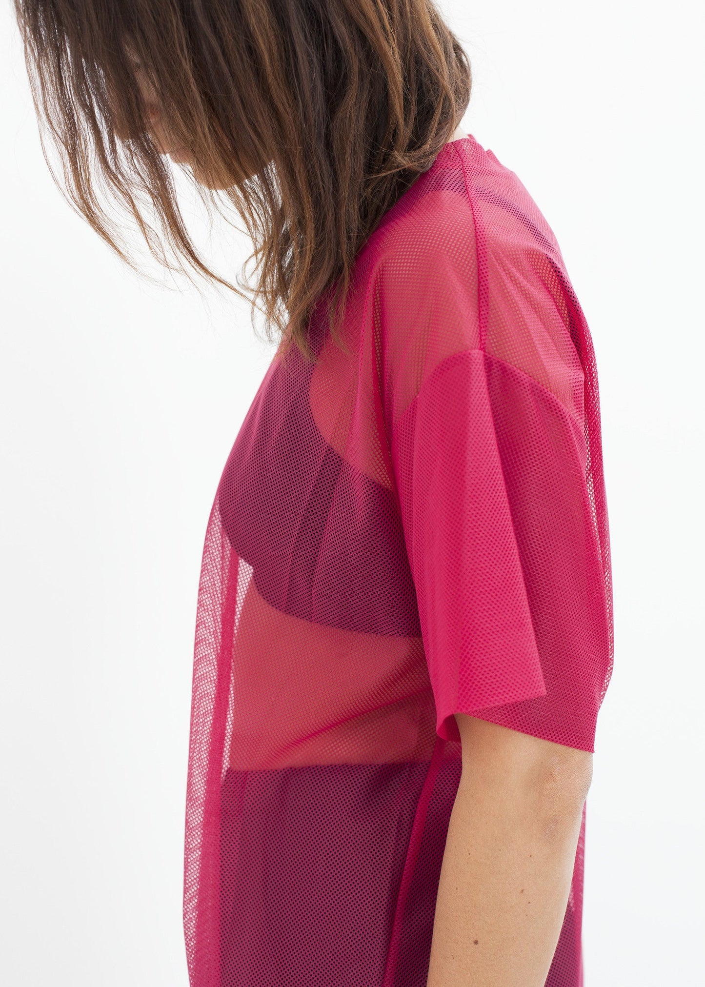 Robe en maille rose