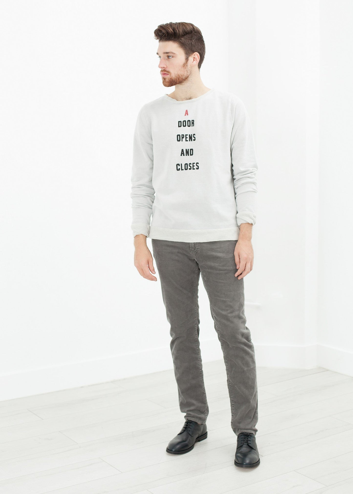 Sweat-shirt vintage gris clair