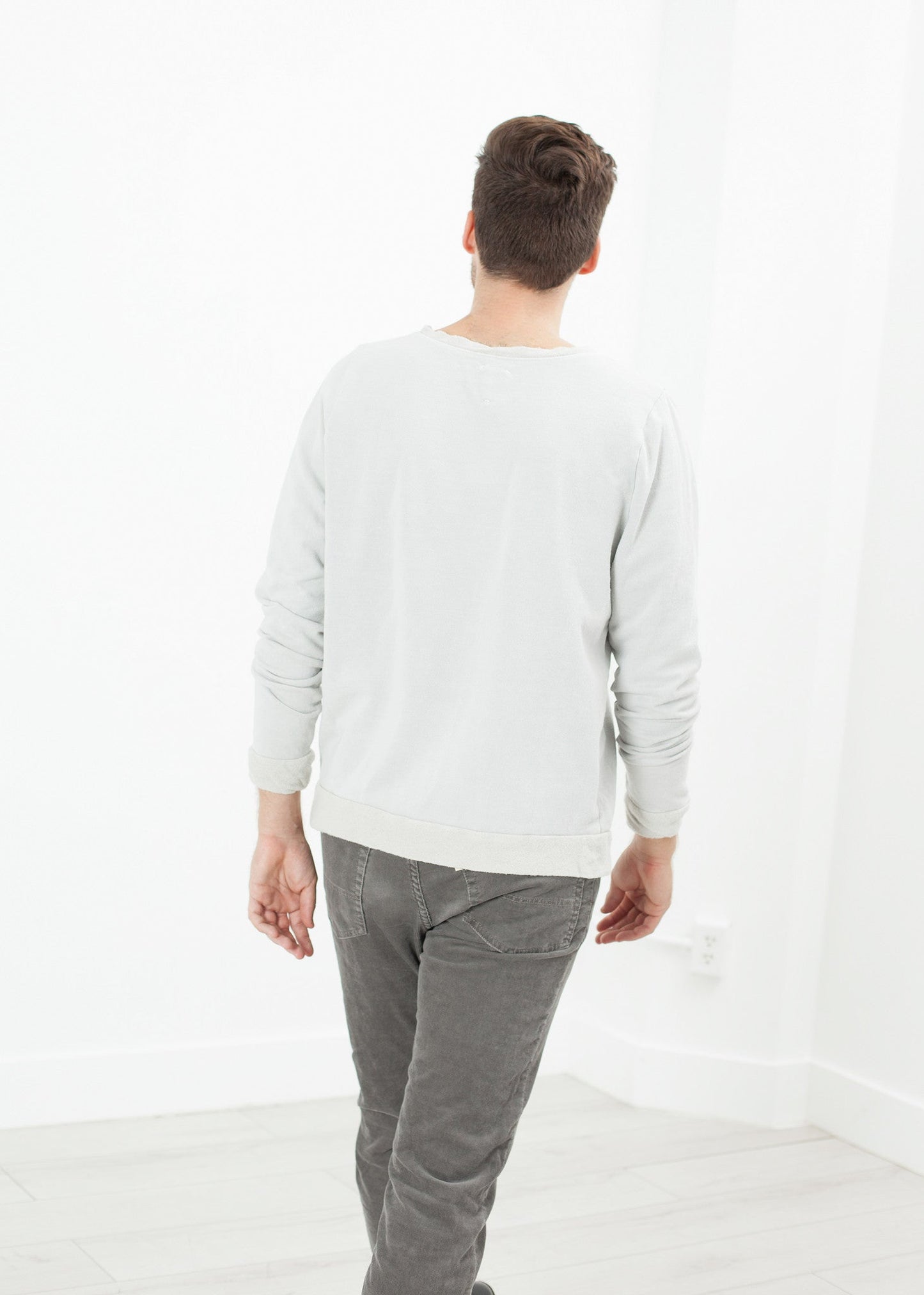Sweat-shirt vintage gris clair