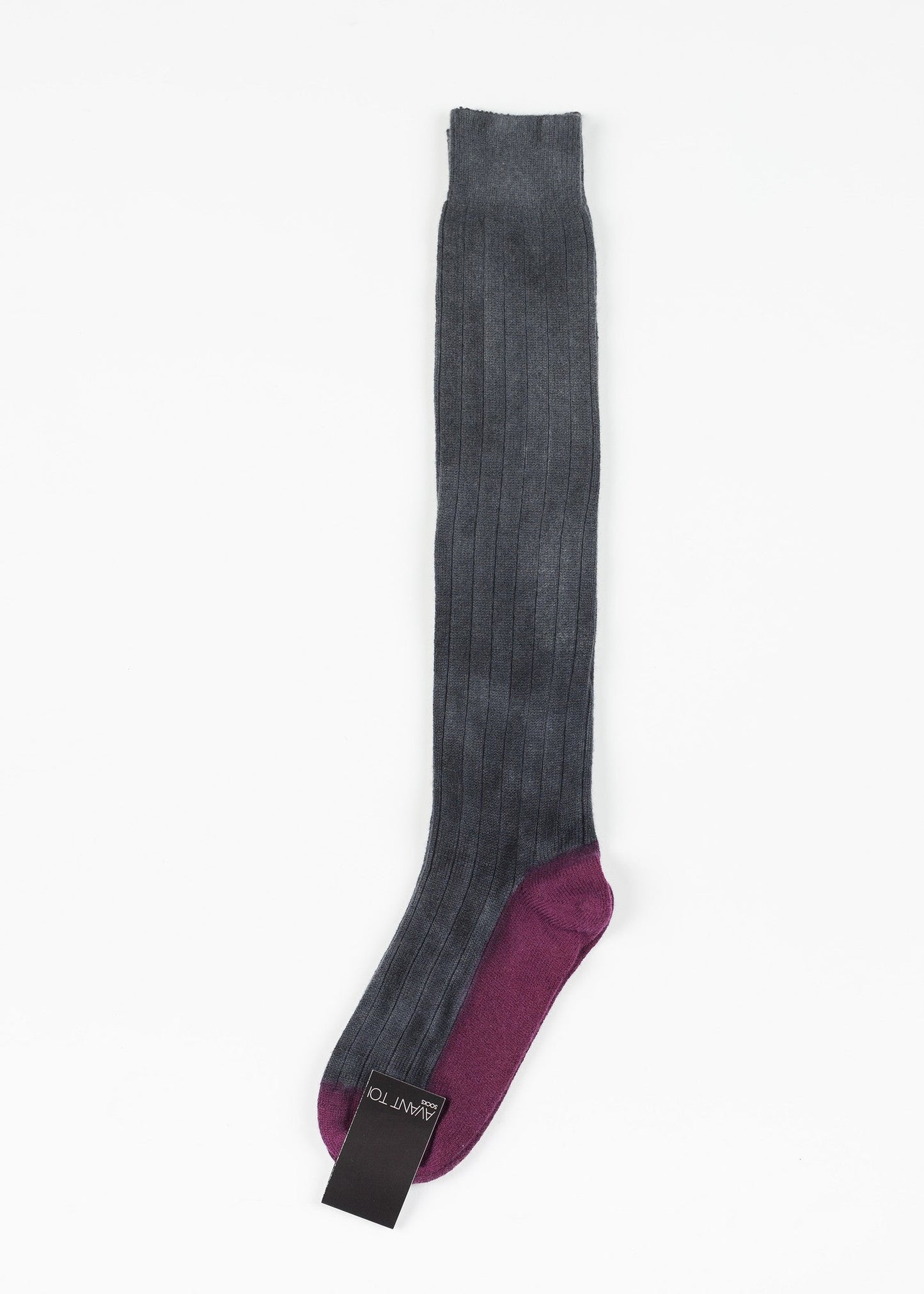 Chaussette en tricot cachemire gris