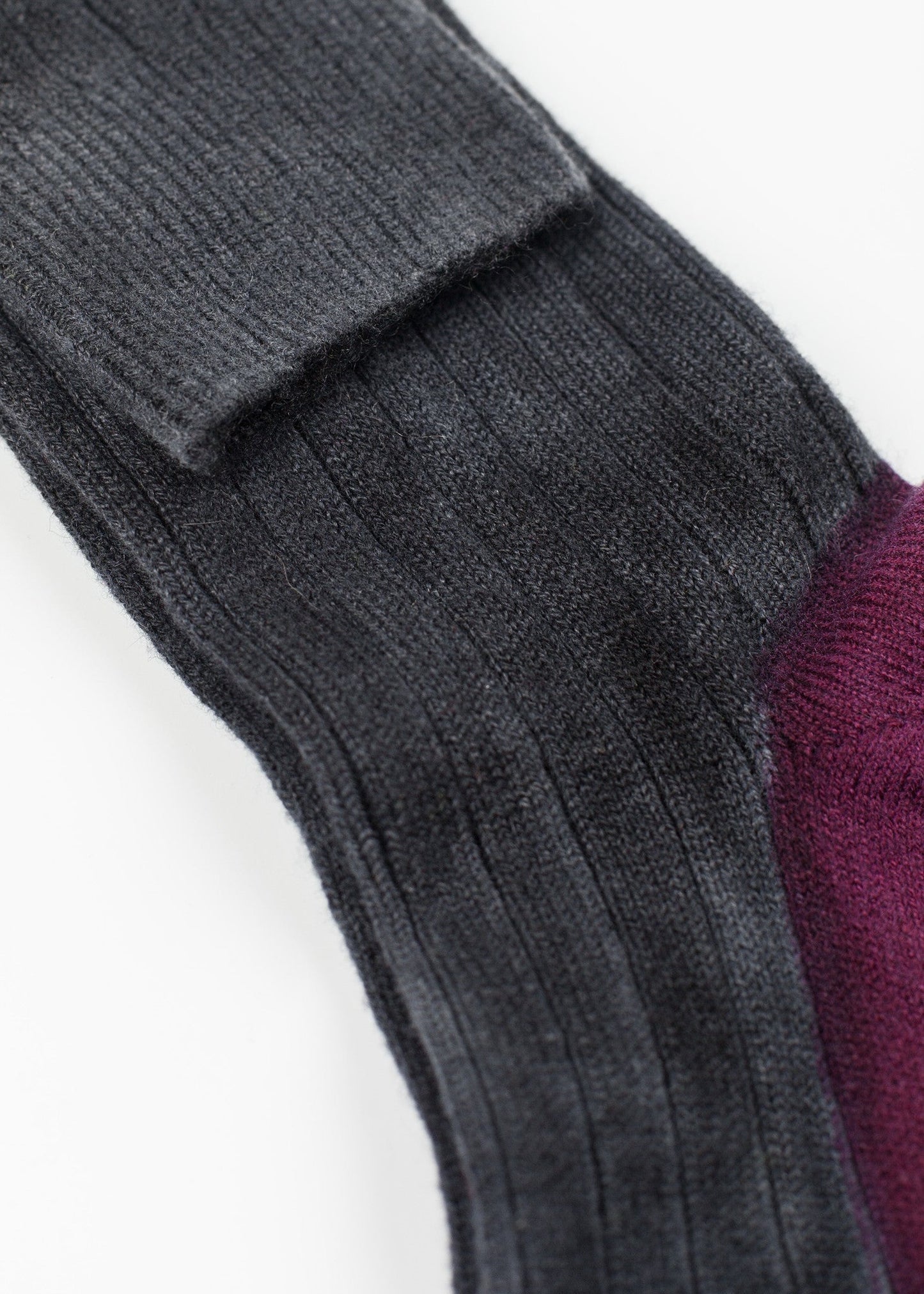 Chaussette en tricot cachemire gris